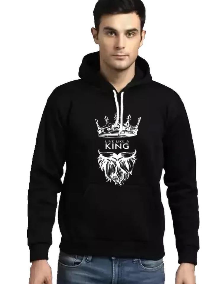 Pc Men's Cotton Fleece King Printed Hoodie