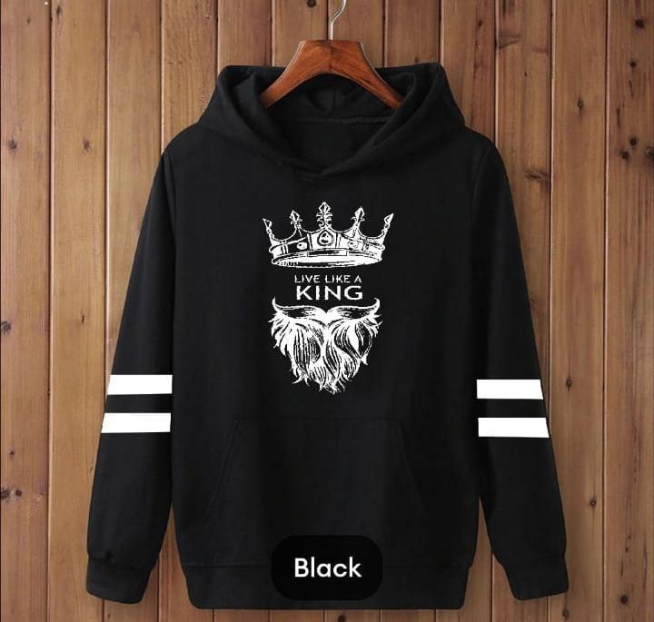 Pc Men's Cotton Fleece King Printed Hoodie