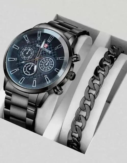 Men's Movement: Quartz, Water Resistance, Rotate Case Ring, Pull And Push Crown, Fold Clasp Watch