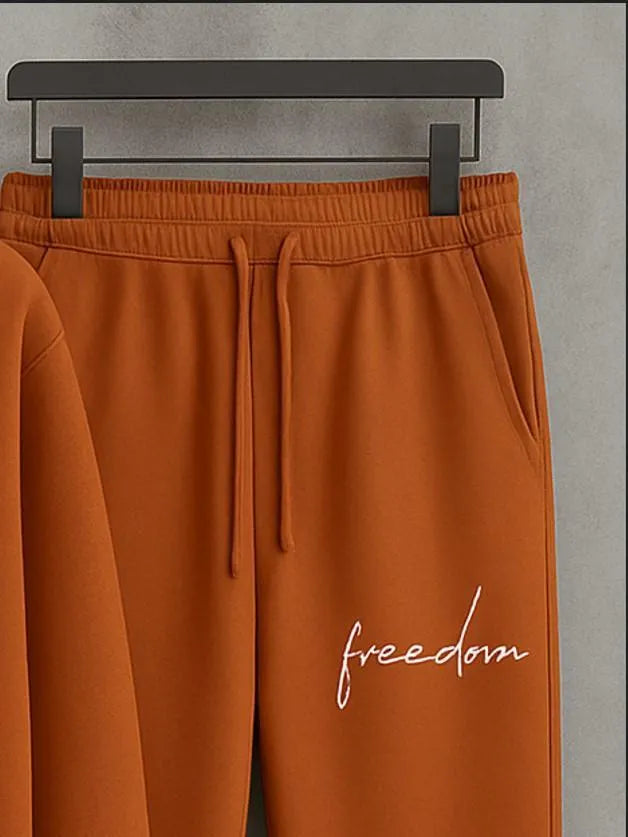 2 Pcs Men's Fleece Plain Track Suit