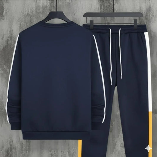 2 Pcs Men's Fleece Plain Track Suit